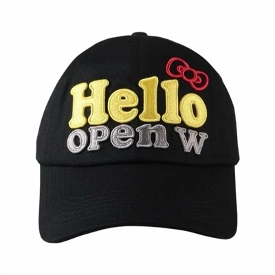 Black Embroidered Dad Hat